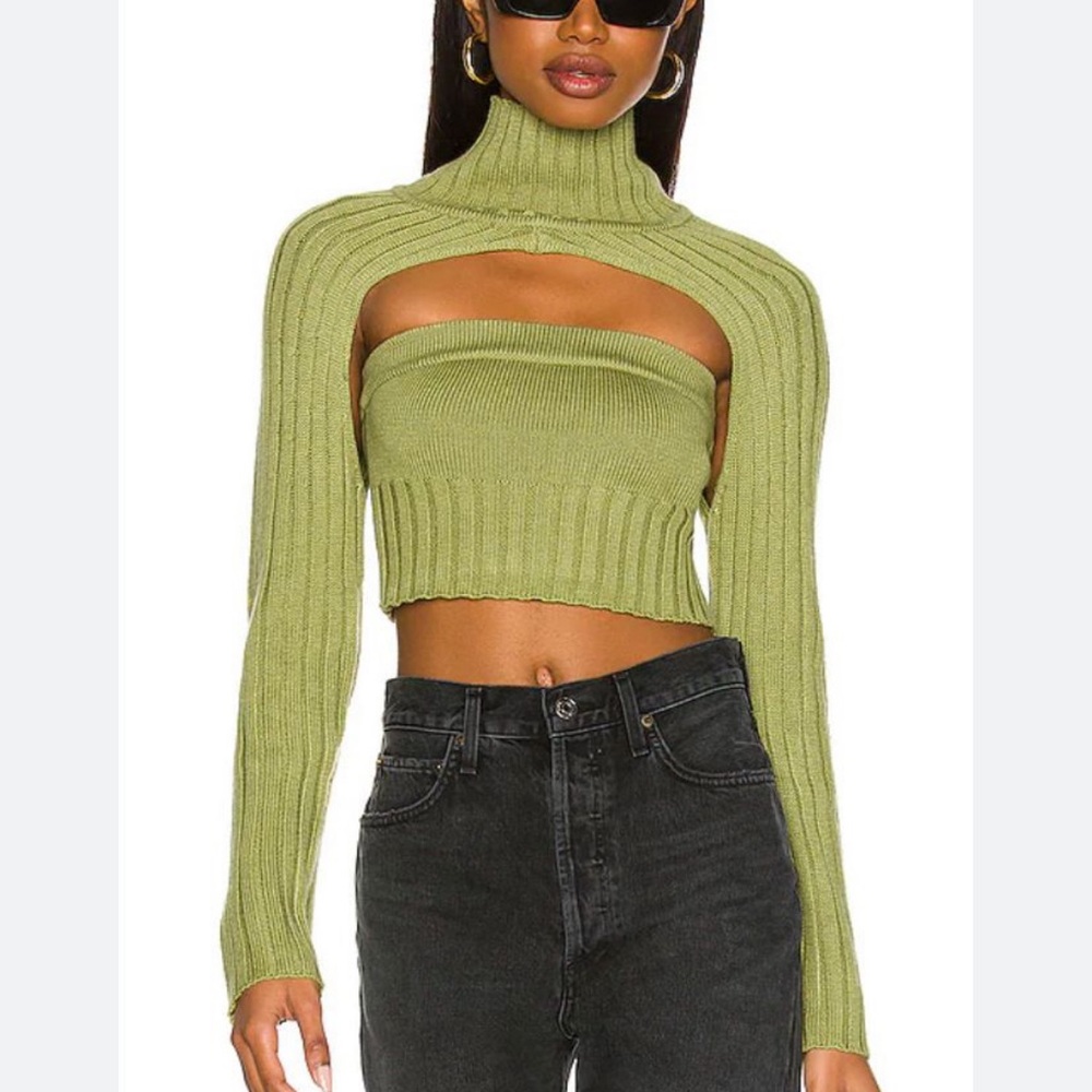 H:OURS Revolve Loren turtleneck shrug